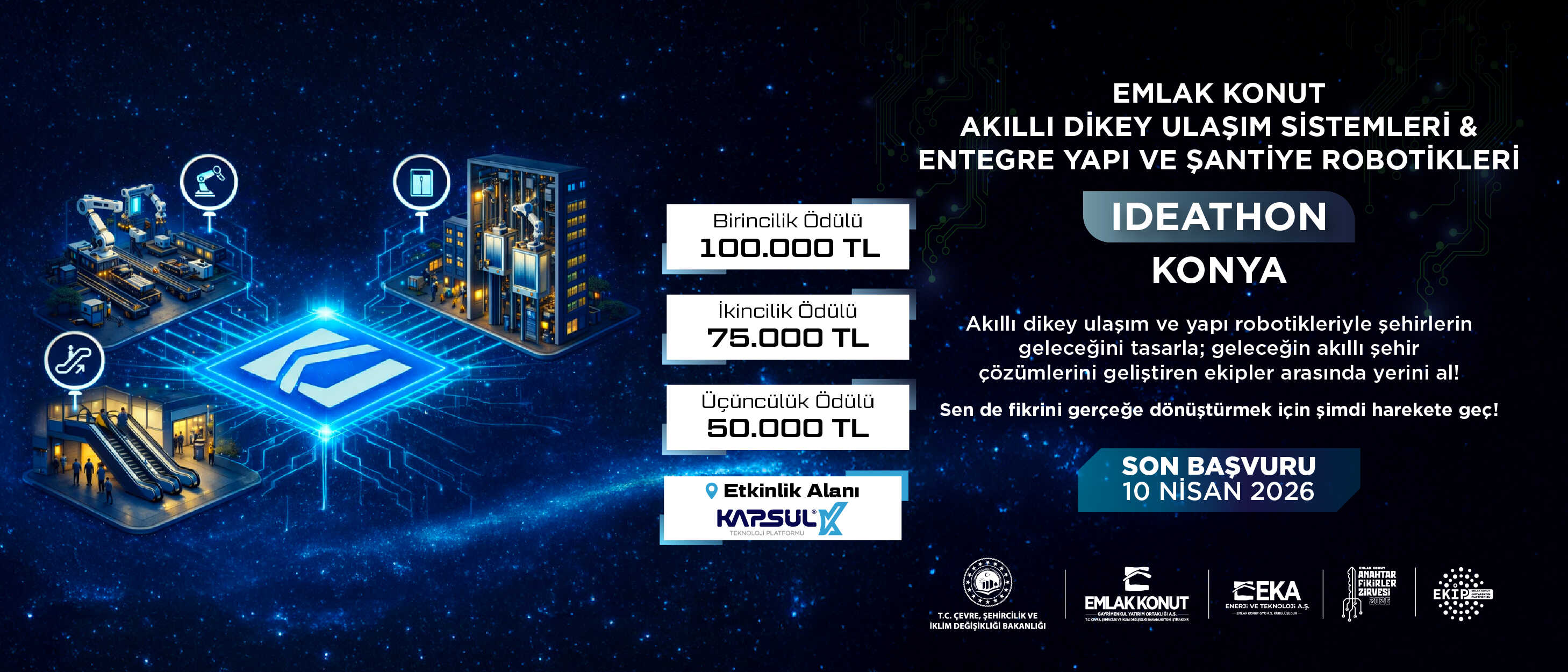 Emlak Konut Ideathon Konya - Akıllı Dikey Ulaşım ve Robotik Yapı Teknolojileri
